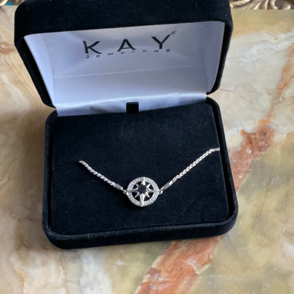 Sapphire Sterling silver bracelet Kay jewelers, mariners, compass 🧭